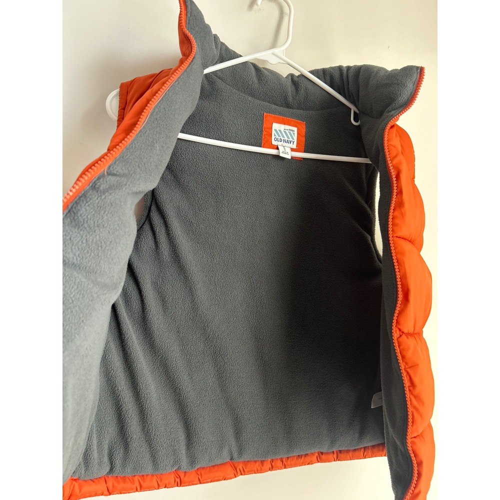 Old Navy Orange Puffer Vest Kids Medium - Picture 4 of 10